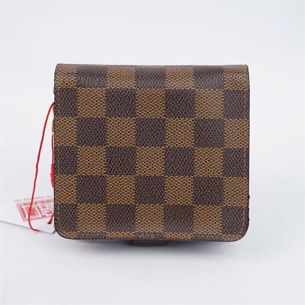 Ví LV ô vuông nâu gập 2 (PN) KG+