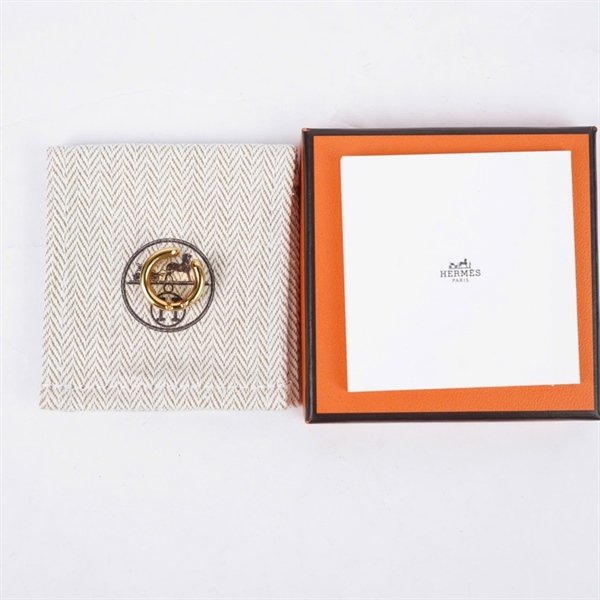 Bông tai Hermes nâu KG+