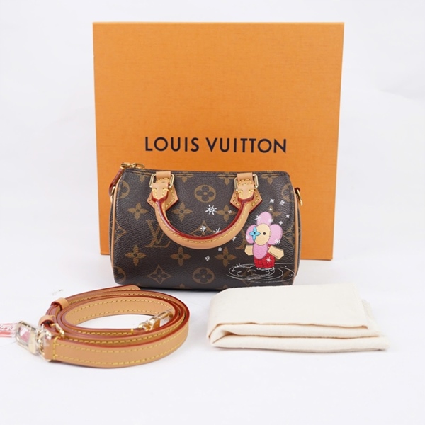 Túi LV Speedy hoa nâu in hình (TY2283) sz16 (PN) KG+