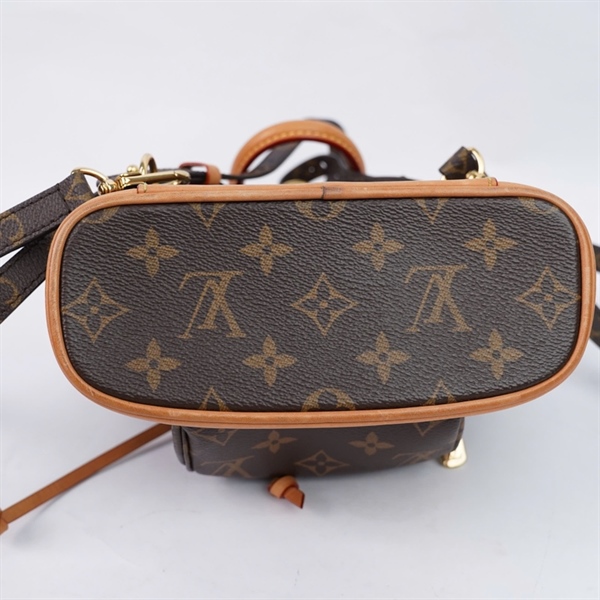 Balo LV hoa nâu 2 strap sz19x8x22 (PN) KG+