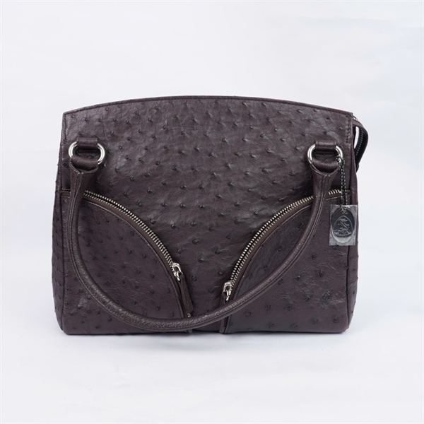 Túi Jra nâu tím da đà điểu sz28 (PN) KG+