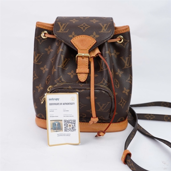 Balo LV hoa nâu 2 strap sz19x8x22 (PN) KG+