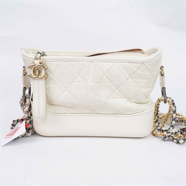 Túi Chanel Gab trắng (27264428) sz20 KG+