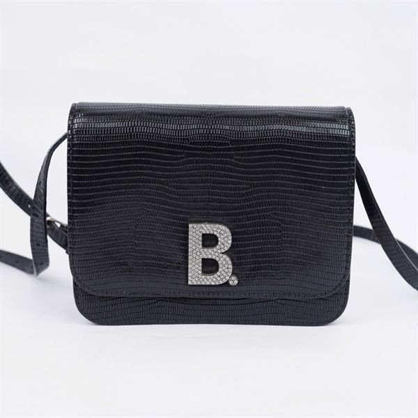 Túi Balenciga đen logo đính đá sz18 (PN) KG+