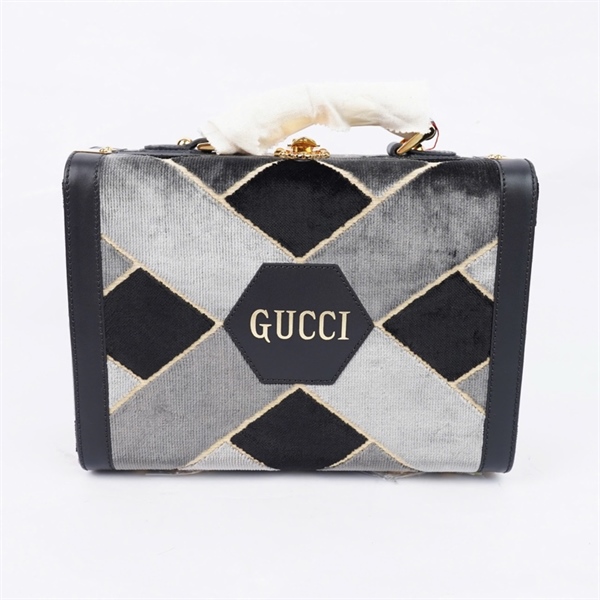 Túi GG cốp đen phối xám (722180-498879) sz27 (PN) KG+