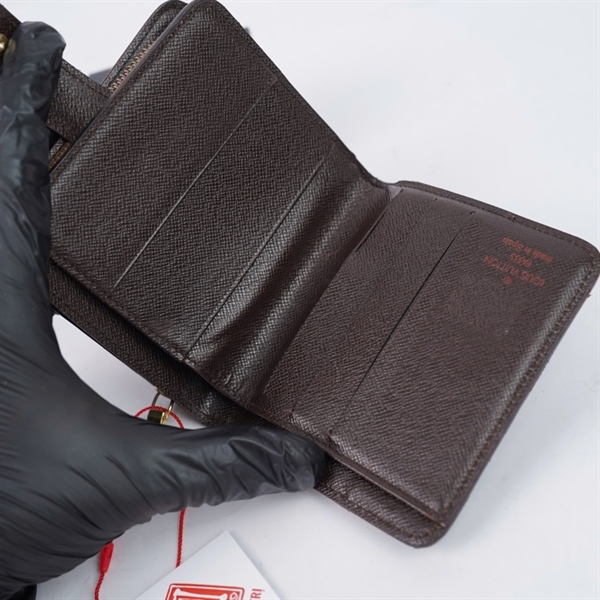 Ví LV ô vuông nâu gập 2 (PN) KG+