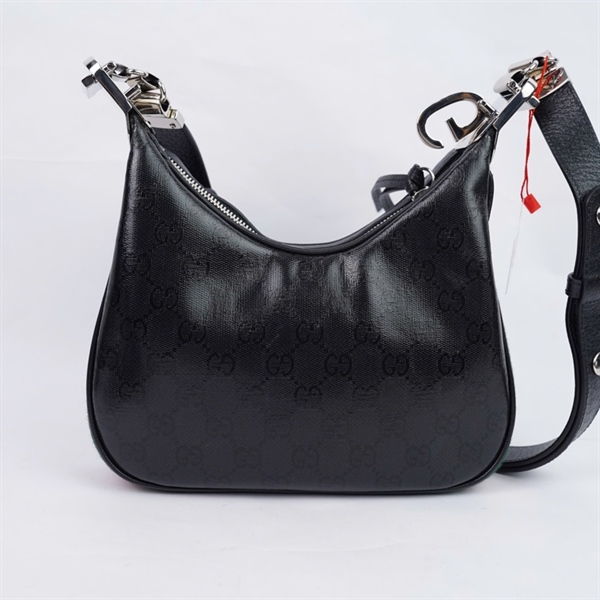 Túi GG Attache đen 2 strap (699409-520981) sz21 (PN) KG+