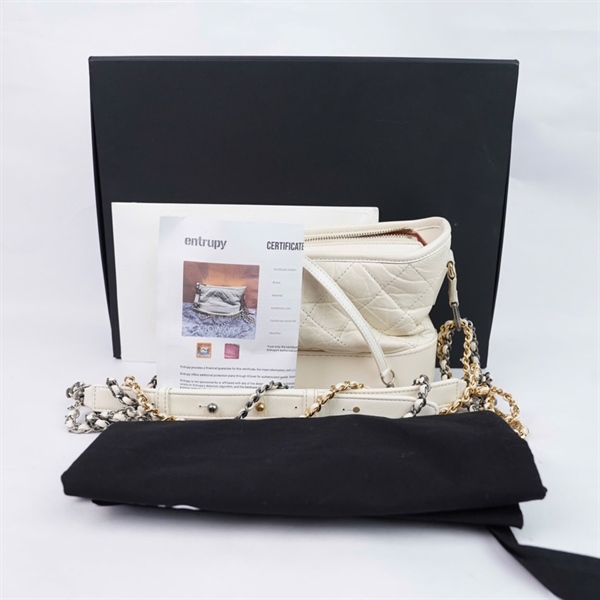 Túi Chanel Gab trắng (27264428) sz20 KG+