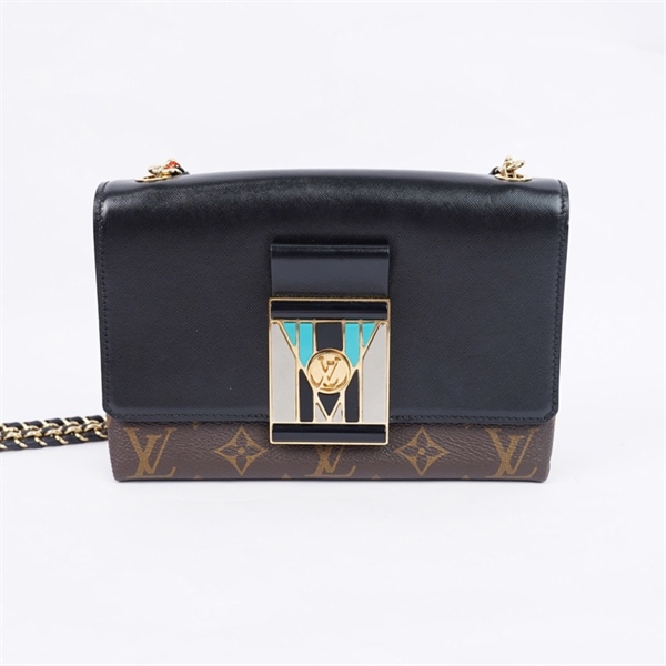 Túi LV Pochette Thelma hoa nâu nắp đen (FL4129) sz20 (PN) KG+