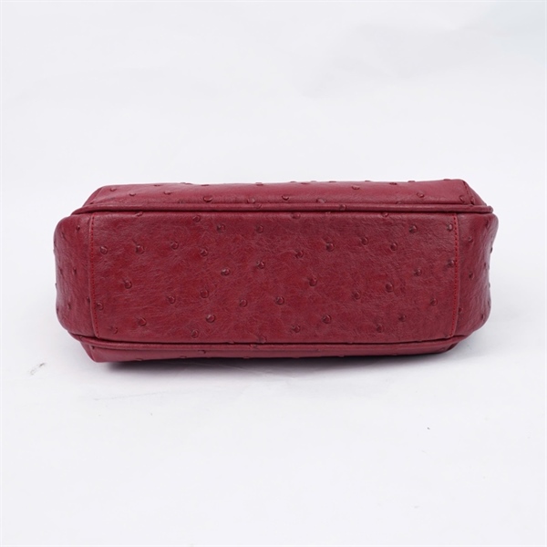 Túi Leather Extra đỏ da đà điểu sz25 (PN) KG+