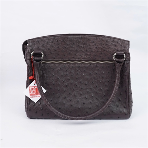 Túi Jra nâu tím da đà điểu sz28 (PN) KG+