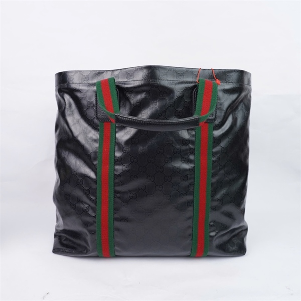 Túi GG Tote đen bóng (768287-520981) sz39 (PN) KG+