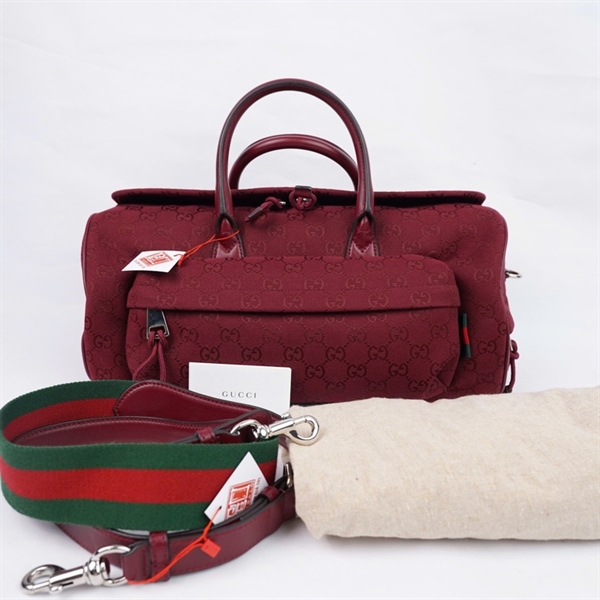 Túi GG du lịch đỏ đậm (800185-520981) sz40 (PN) KG+
