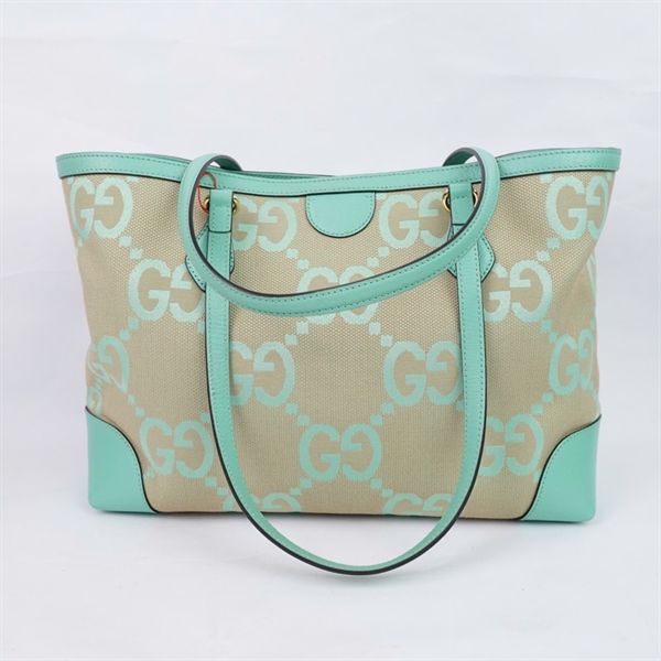 Túi GG Tote nude phối xanh (631685-525040) sz37 (PN) KG+