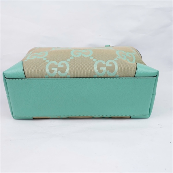 Túi GG Tote nude phối xanh (631685-525040) sz37 (PN) KG+