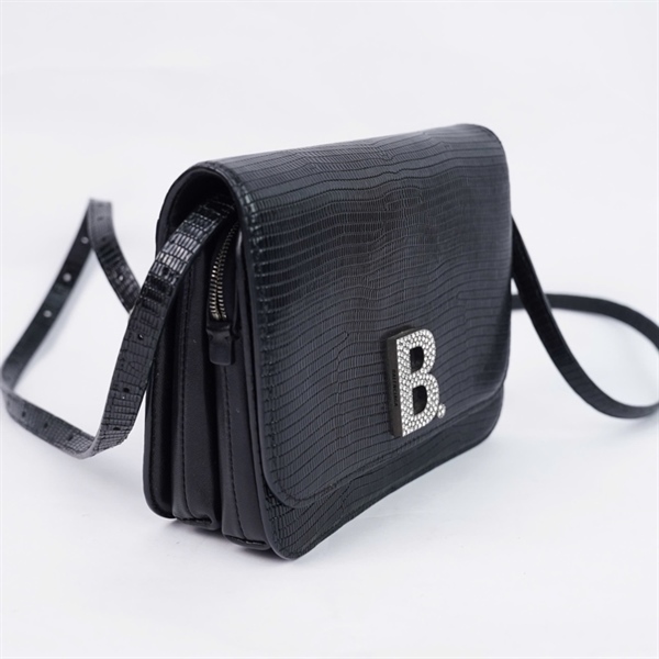 Túi Balenciga đen logo đính đá sz18 (PN) KG+