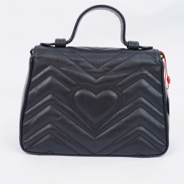 Túi GG Marmont Handle đen (547260-493075) sz20 (PN) KG+