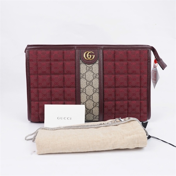 Túi GG Clutch đỏ đậm (751912-2067) sz29 (PN) KG+