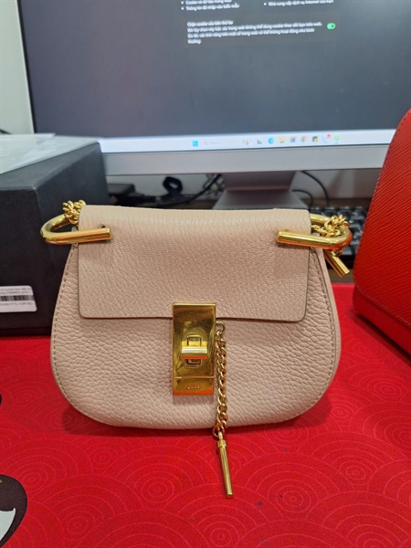 Túi Chloe hồng nude sz14 KG+