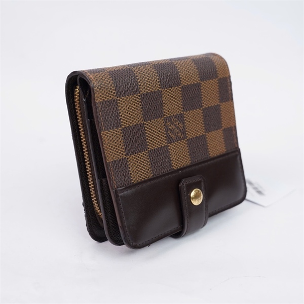 Ví LV ô vuông nâu gập 2 (PN) KG+