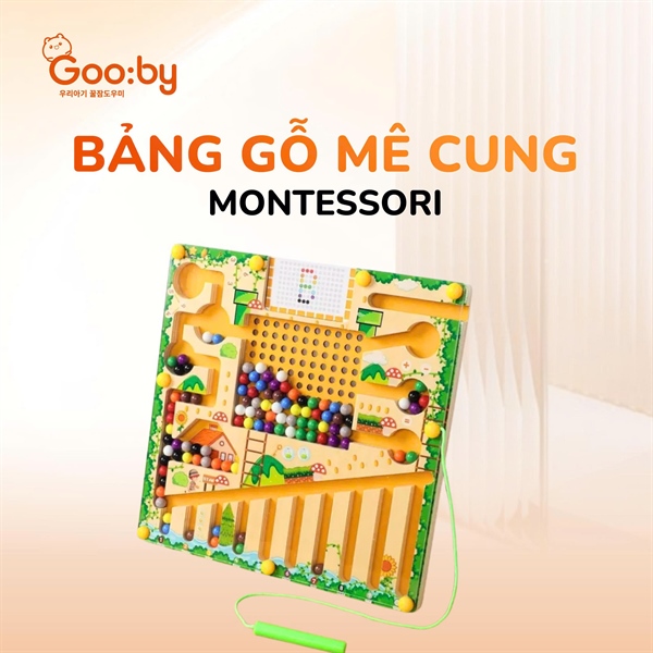 Bảng gỗ mê cung nam châm