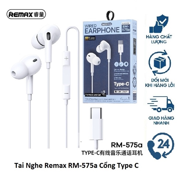 Tai dây RM-575A Remax chân TypeC