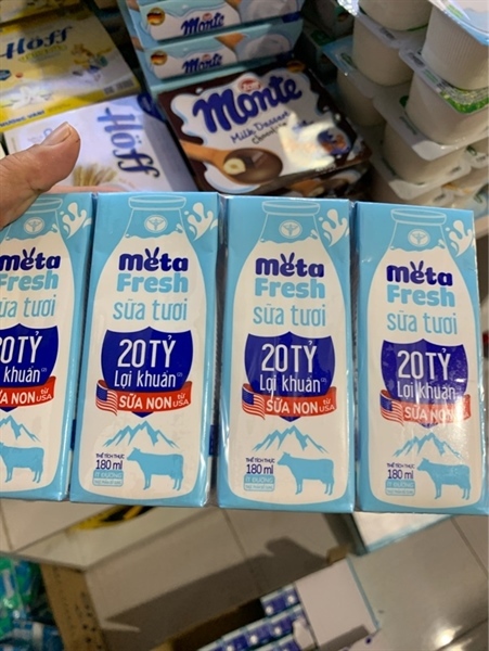 Sữa tươi Meta Fresh lợi khuẩn 180ml 1Y+