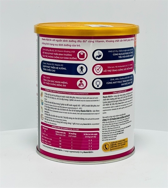 Sữa bột Nutricare Haniekid 0+ 800g