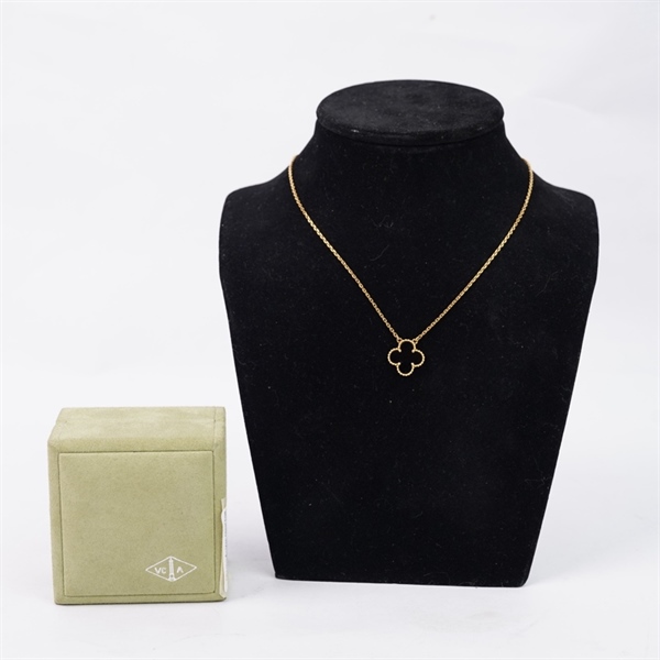 Dây chuyền Van Cleef hoa đen (JB171854) (PN) KG+