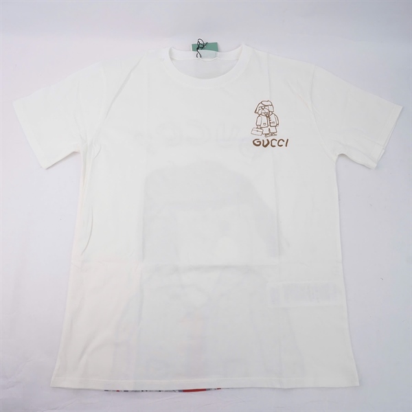 Áo thun GG trắng in logo (PN) KIG+