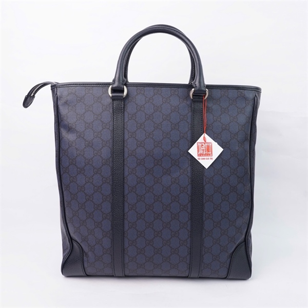 Túi GG Tote xanh đậm (763316-525040) sz36 (PN) KG+