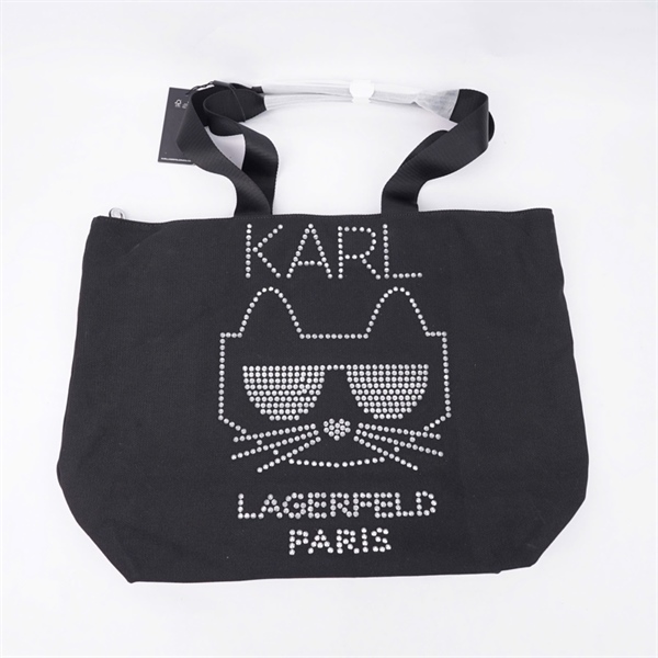 Túi Karl Lagerfeld Tote đen hình mèo sz34 (PN) KG+