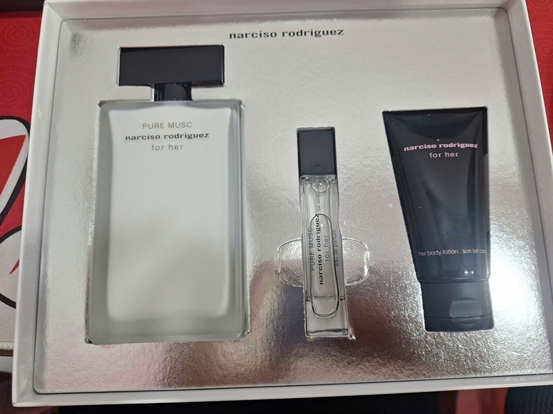 Nước hoa Narciso Rodriguez Pure Musc set 3 100ml-10ml-50ml (no seal) (PN) KG+