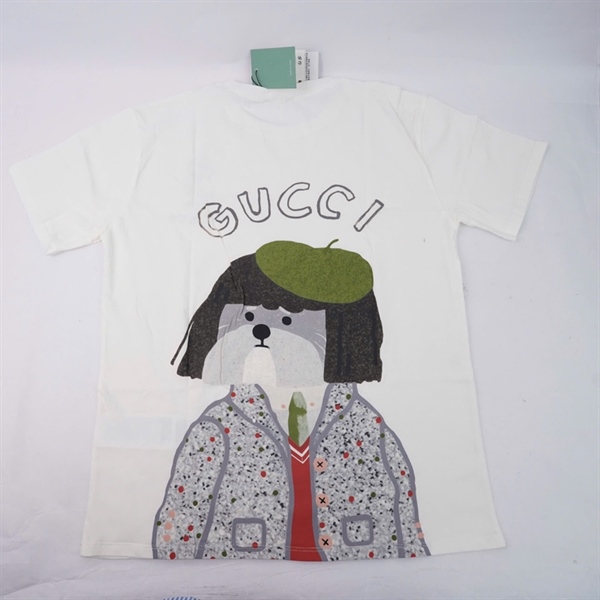 Áo thun GG trắng in logo (PN) KIG+