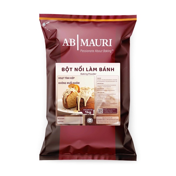 Bột nổi làm bánh, Baking powder AB Mauri 1kg, Malaysia