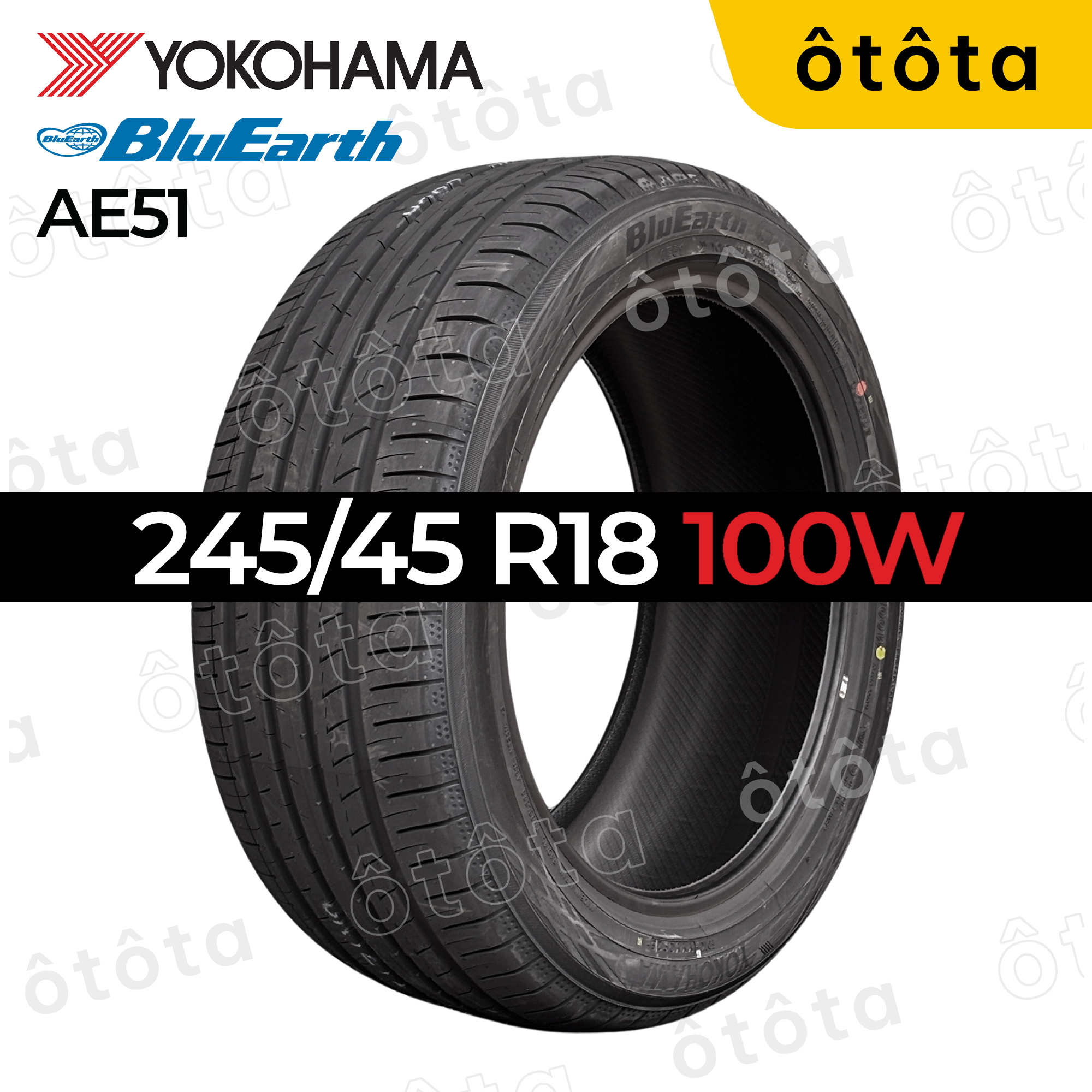 Lốp Yokohama 245/45 R18 100W BluEarth AE51 Nhật