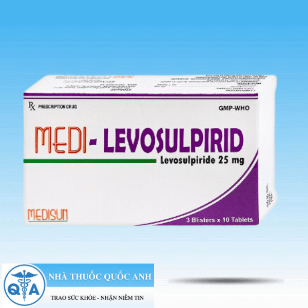 Medi - Levosulpirid 25mg (Điều trị tâm thần phân liệt) (H*3vỉ*10viên) - Medisun