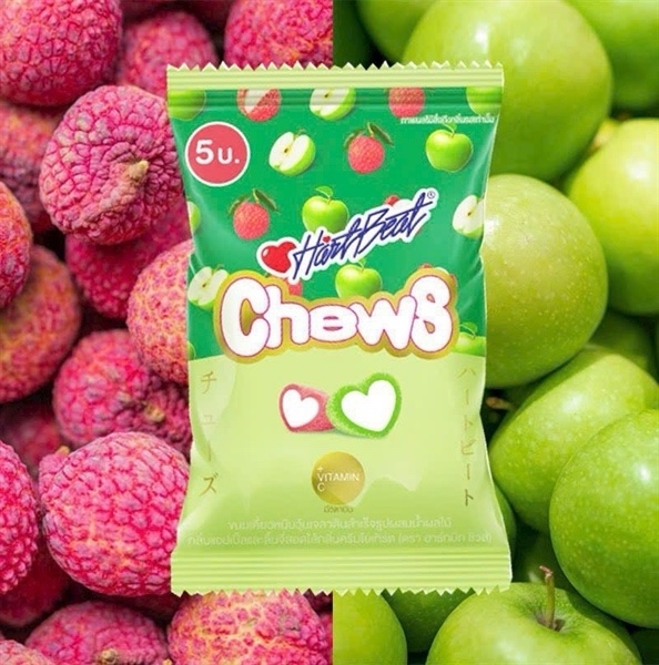 Kẹo dẻo chews vị táo vải