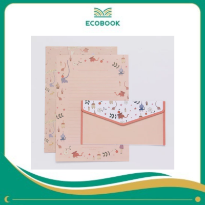 Combo giấy viết thư bao thư Mộc Combo giấy viết thư bao thư Mộc