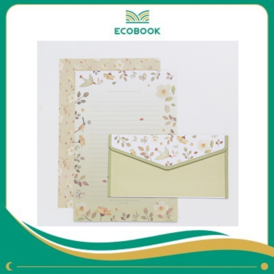 Combo giấy viết thư kèm bao thư Coffee Chill (5b/xấp)