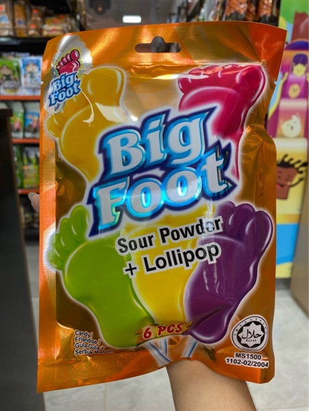 Kẹo bàn chân trái cây Big Foot 72g