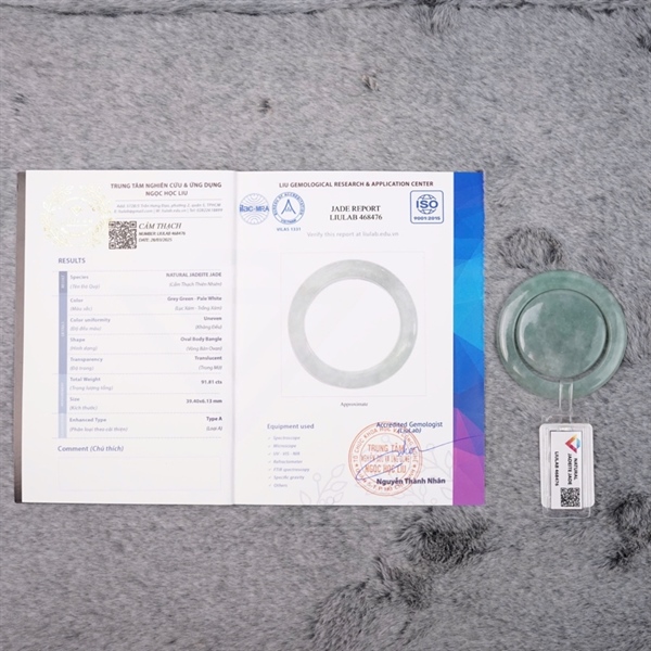 Bộ vòng và phôi xanh táo Myanmar 468476 KG+