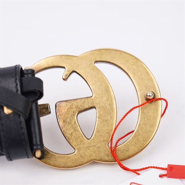 Thắt lưng GG đen logo vàng (sz4-105) (HT)+