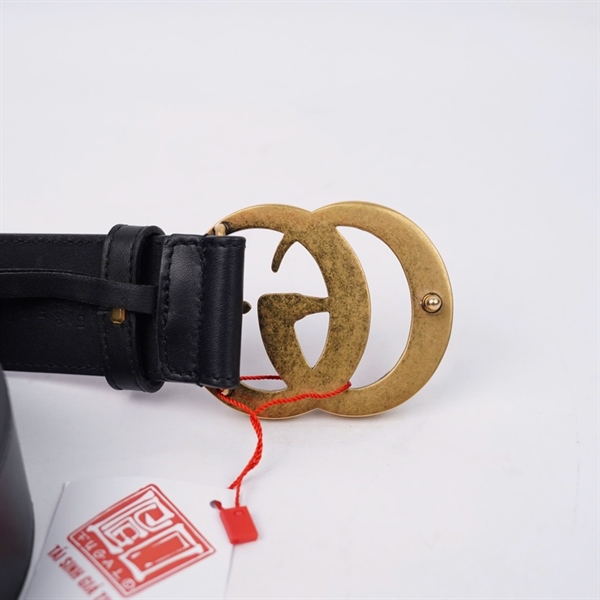 Thắt lưng GG đen logo đính ngọc (sz4-95) (HT)+