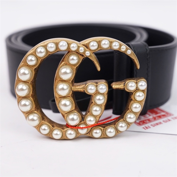 Thắt lưng GG đen logo đính ngọc (sz4-103) (HT)+