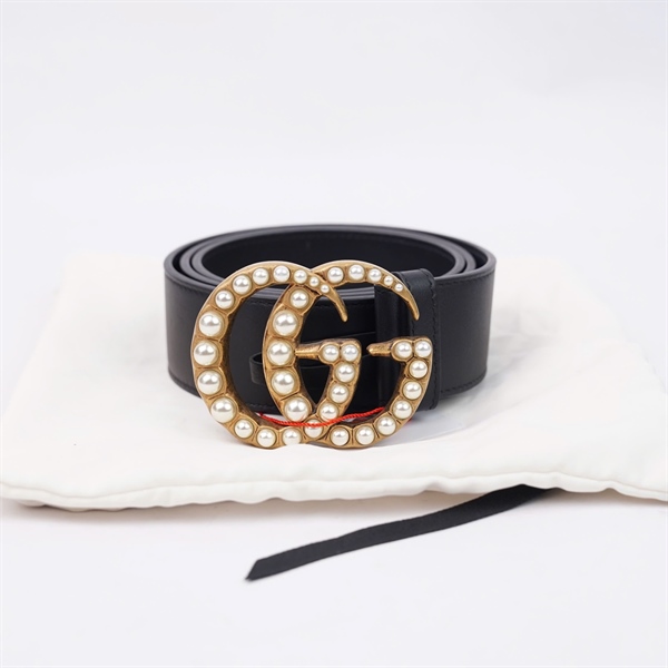 Thắt lưng GG đen logo đính ngọc (sz4-103) (HT)+