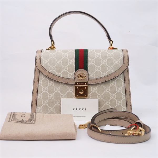 Túi GG Ophidia nude (651055-520981) sz24 (HT)+