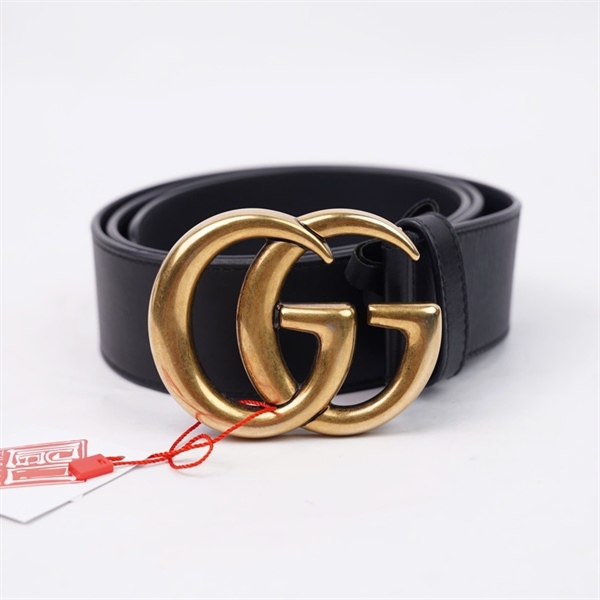 Thắt lưng GG đen logo vàng (sz4-105) (HT)+
