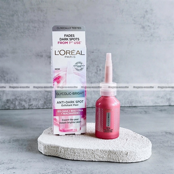 L'oreal Glycolic-bright anti dark spot Exfoliant Peel 25ml (350k)