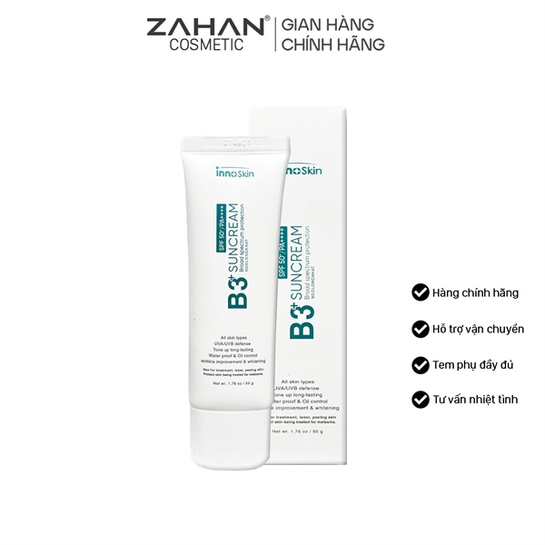 Kem chống nắng phổ rộng B3 Suncream Innoskin( xanh)